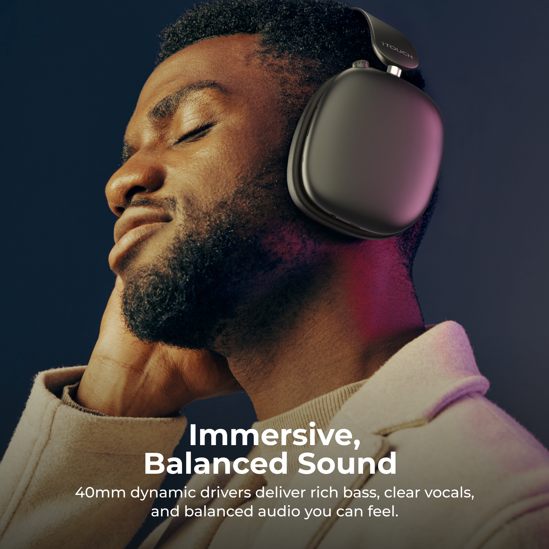 iTouch Pulse Vibe PRO Bluetooth Over the Ear Headphones