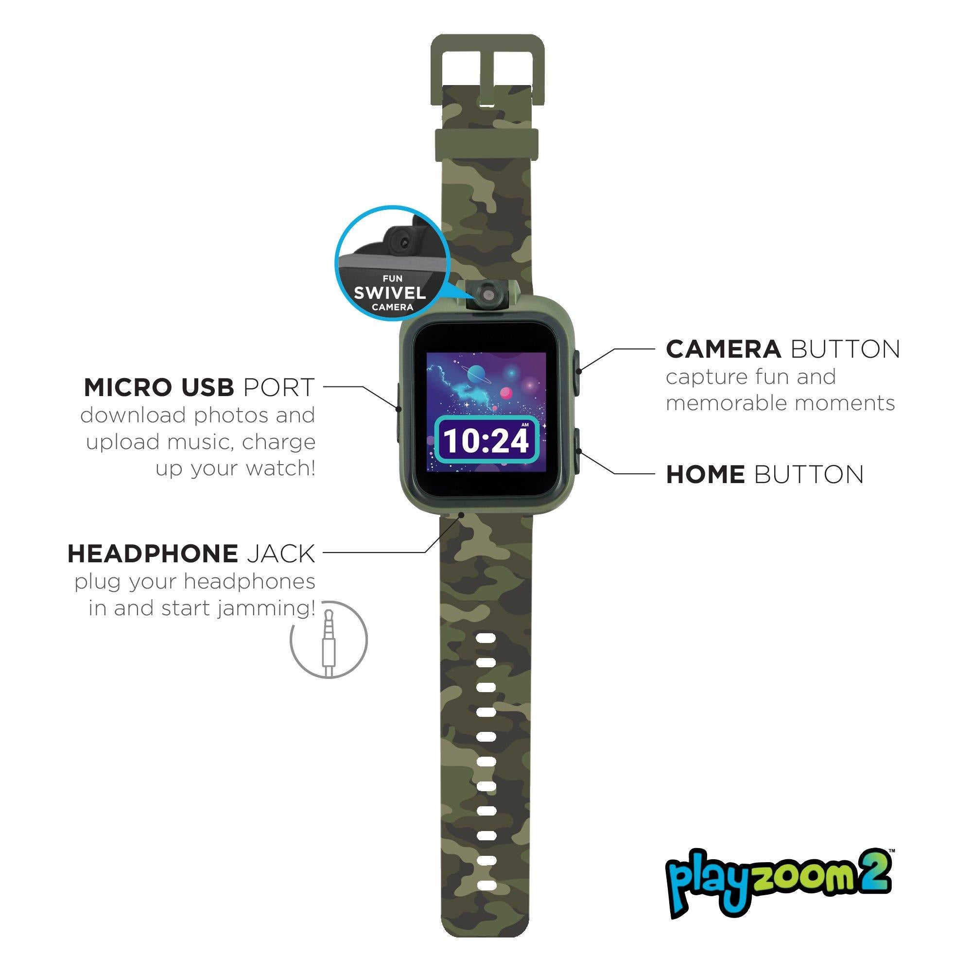 PlayZoom 2 Kids Smartwatch: Olive Camouflage Print affordable smart watch