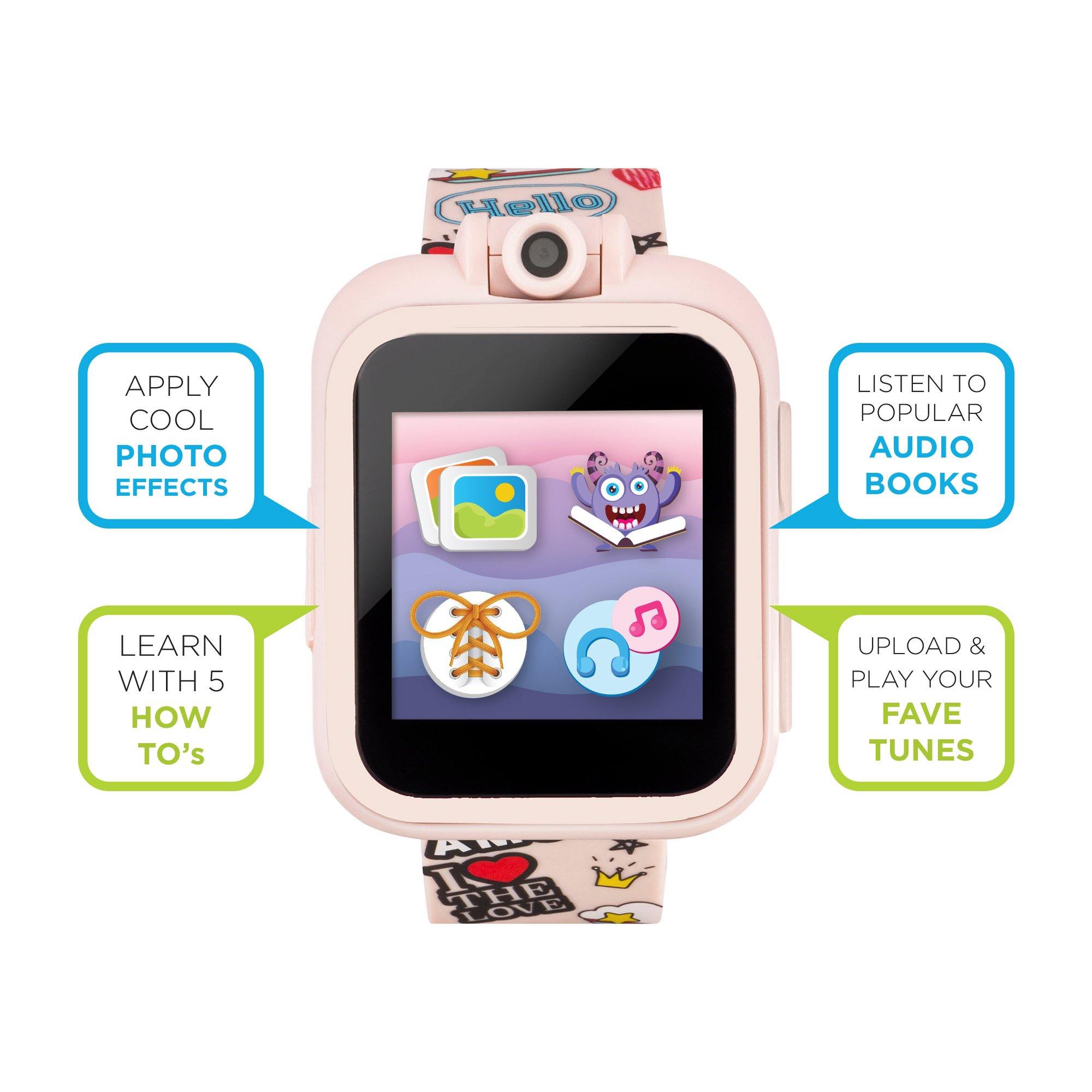 PlayZoom 2 Kids Smartwatch: Pink Grafitti Print affordable smart watch