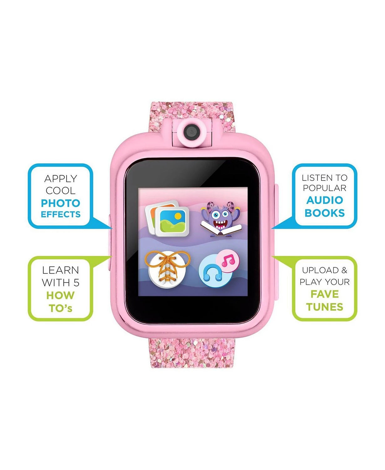 PlayZoom 2 Kids Smartwatch & Earbuds Set: Blush Glitter