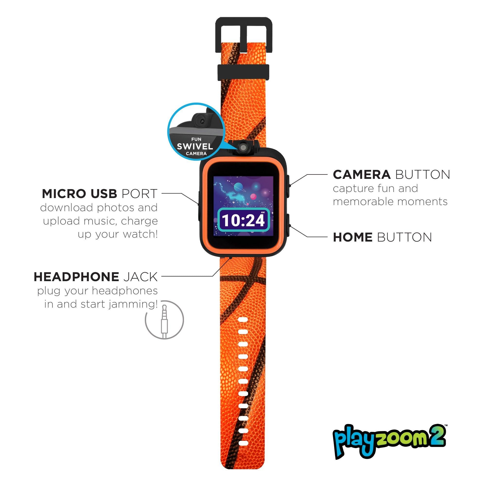 PlayZoom 2 Kids Smartwatch: Basketball Print affordable smart watch