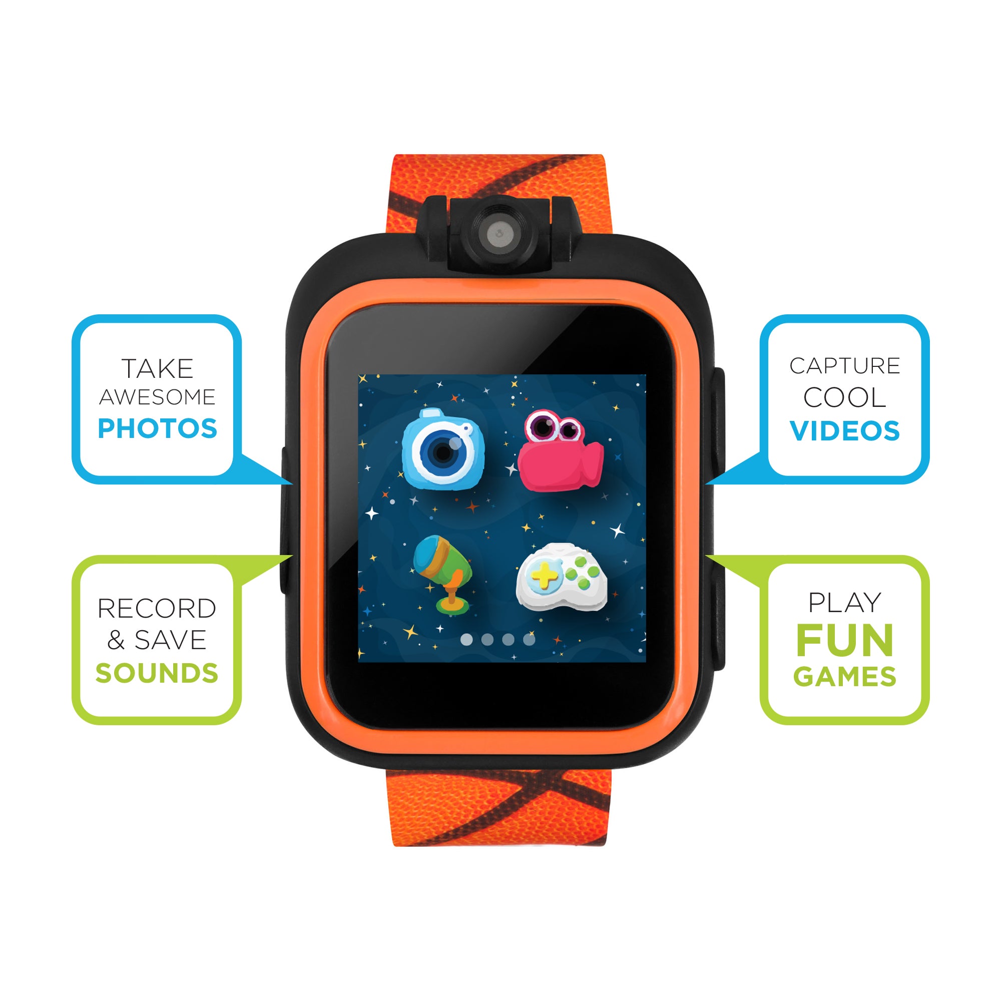 PlayZoom Smartwatch for Kids: Basketball Print affordable smart watch