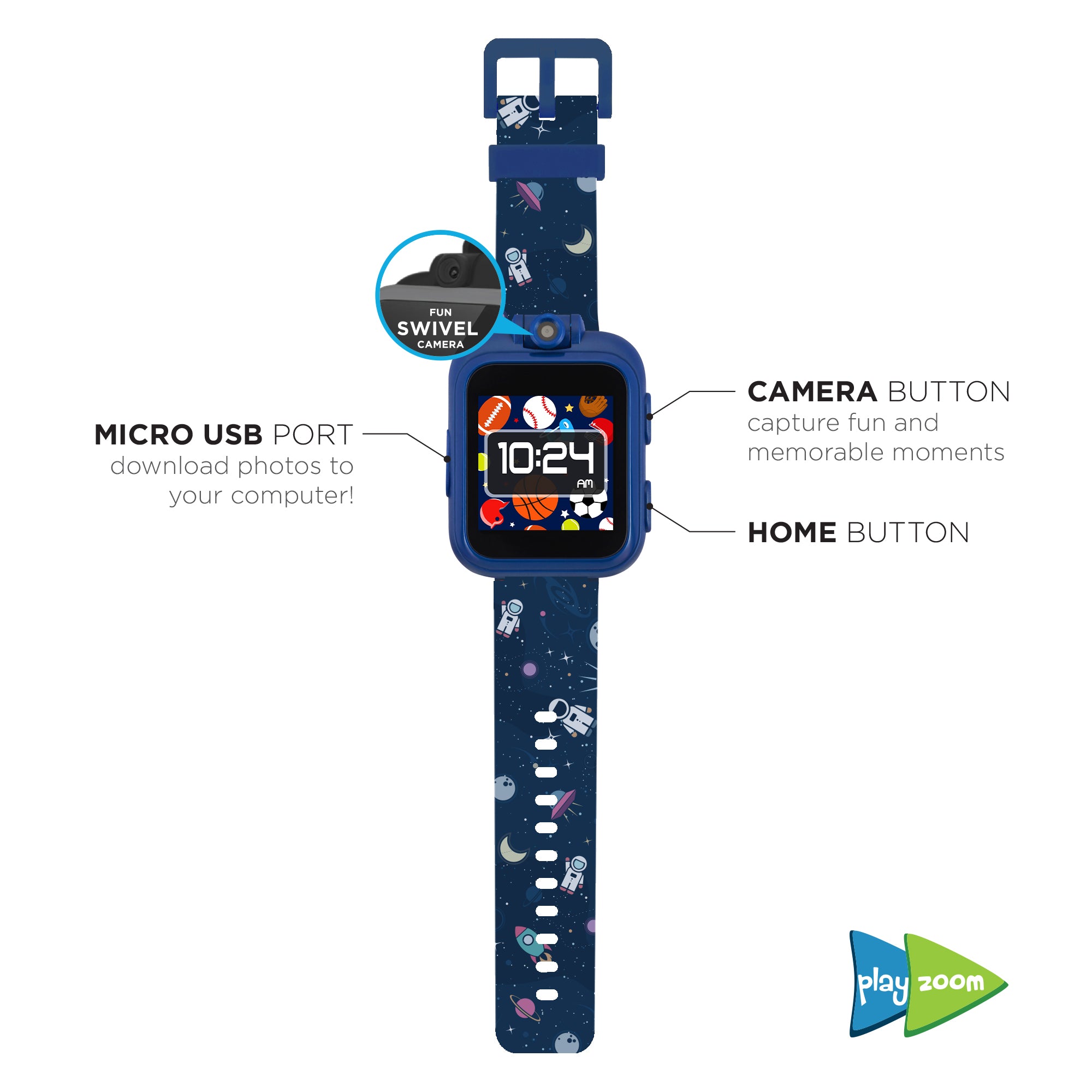 PlayZoom Smartwatch for Kids: Space Print affordable smart watch