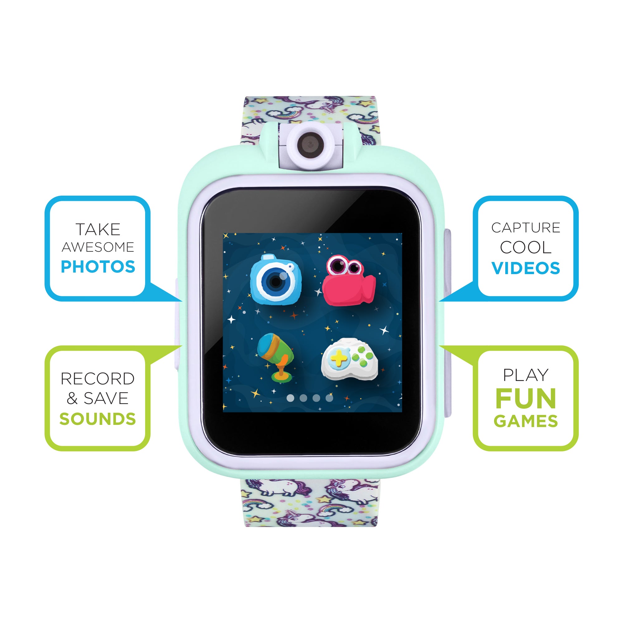 PlayZoom Smartwatch for Kids: Tie Dye Unicorn affordable smart watch