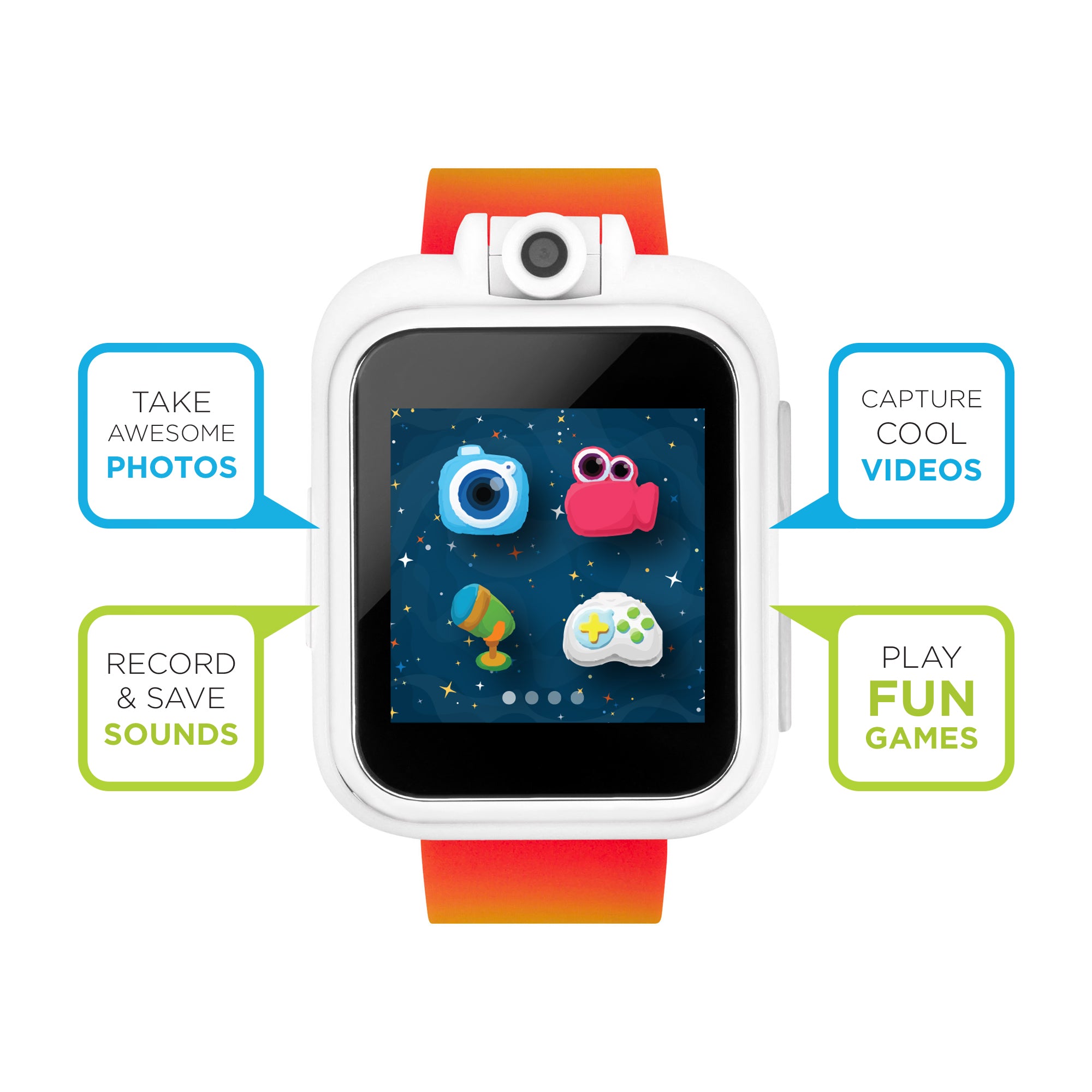 PlayZoom Smartwatch for Kids: Rainbow Print affordable smart watch